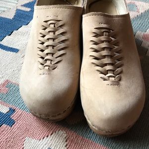 No.6 Clogs Braided Camel Suede Clog